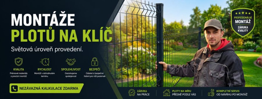 Montáž plotů na klíč